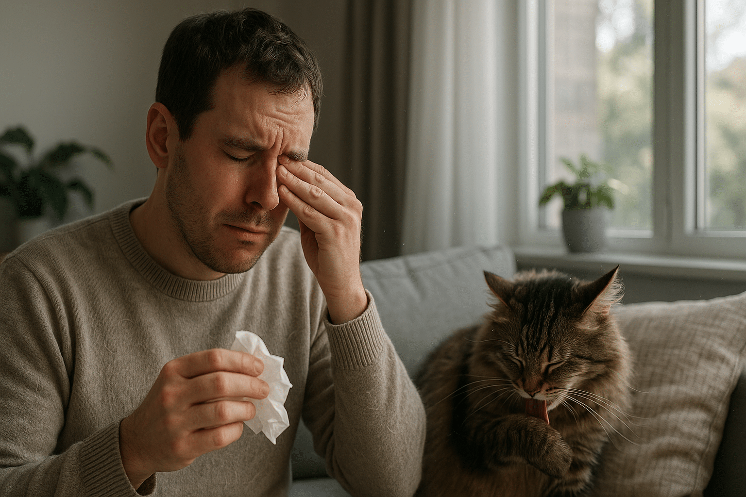 personne allergique au poil de chat
